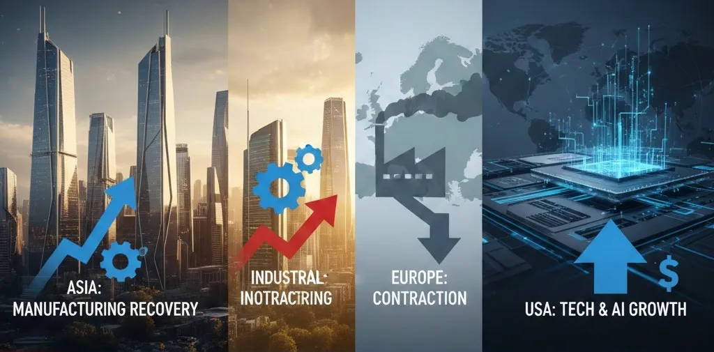 Küresel Ekonomide Farklılaşan Görünüm: Asya Toparlanıyor, Avrupa Zayıf, ABD Gücünü Koruyor