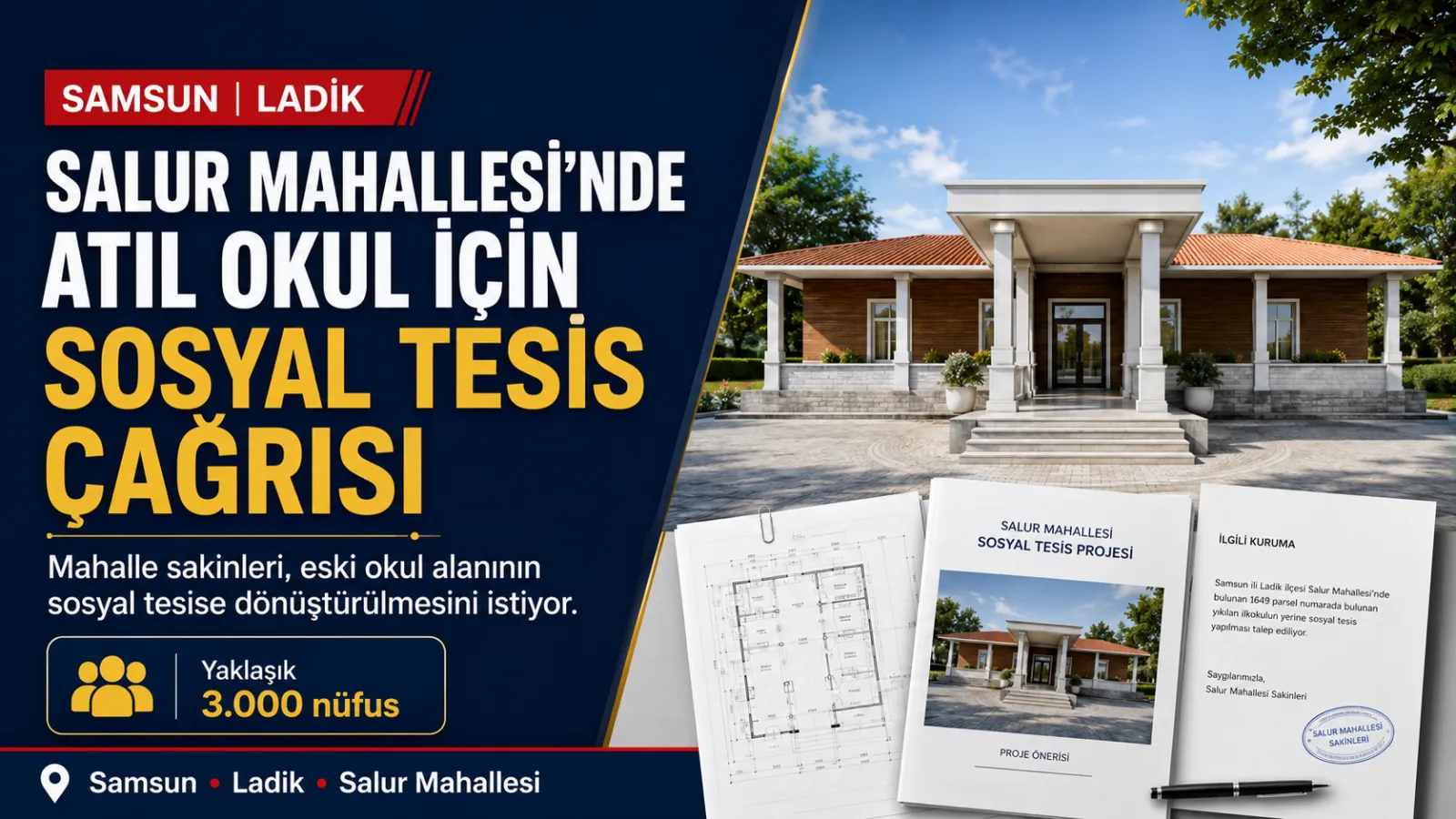 Salur Mahallesi’nde Atıl Okul İçin Sosyal Tesis Talebi